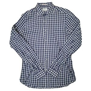 Gant Rugger Mens Blue Windblown Oxford Plaid Long Sleeve Button Shirt Size M